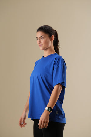Mėlyni oversize marškinėliai